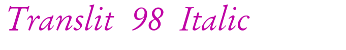 Translit 98 Italic